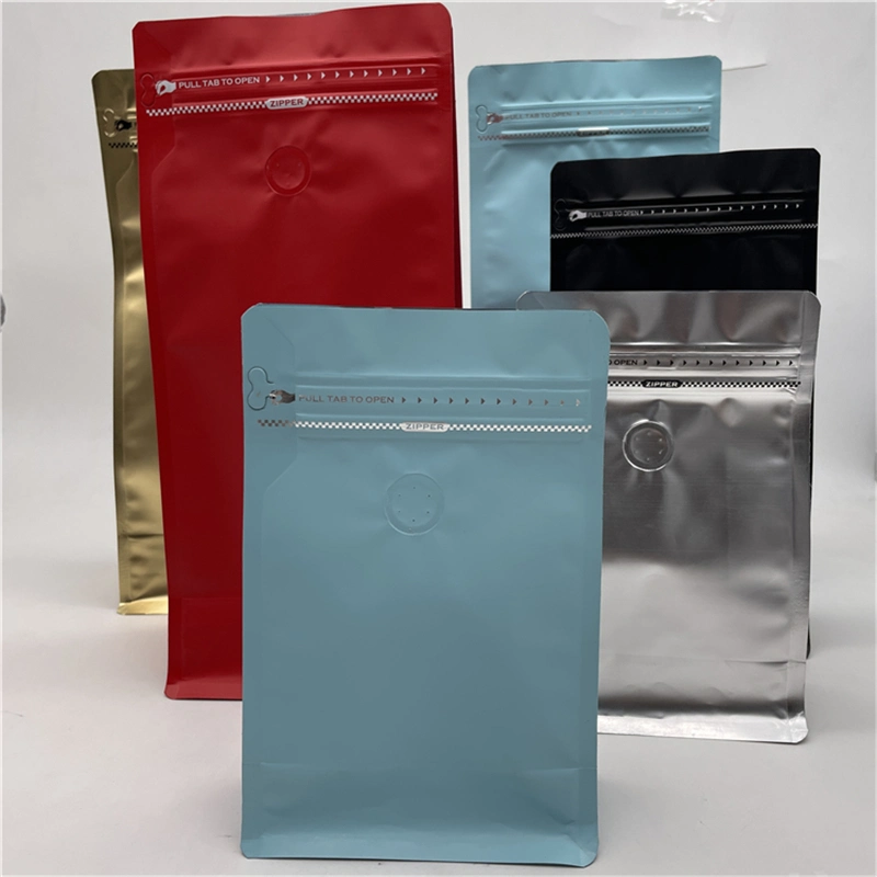 Custom Logo Printed Biodegradable Plastic Packaging Coffee Beans Bags